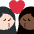 Kiss Woman Woman Light Skin Tone Dark Skin Tone Emoji from Twemoji Set