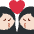 Kiss Woman Woman Light Skin Tone Emoji from Twemoji Set