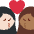 Kiss Woman Woman Light Skin Tone Medium Dark Skin Tone Emoji from Twemoji Set