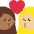 Kiss Woman Woman Medium Dark Skin Tone Medium Light Skin Tone Emoji from Twemoji Set