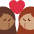 Kiss Woman Woman Medium Dark Skin Tone Medium Skin Tone Emoji from Twemoji Set