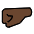 Left Facing Fist Dark Skin Tone Emoji from OpenMoji Set