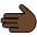 Leftwards Hand Dark Skin Tone Emoji from OpenMoji Set