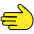 Leftwards Hand Emoji from OpenMoji Set