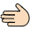 Leftwards Hand Light Skin Tone Emoji from OpenMoji Set