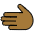 Leftwards Hand Medium Dark Skin Tone Emoji from OpenMoji Set