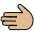 Leftwards Hand Medium Light Skin Tone Emoji from OpenMoji Set