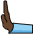 Leftwards Pushing Hand Dark Skin Tone Emoji from OpenMoji Set