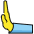 Leftwards Pushing Hand Emoji from OpenMoji Set