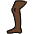 Leg Dark Skin Tone Emoji from OpenMoji Set