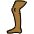 Leg Medium Dark Skin Tone Emoji from OpenMoji Set