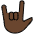Love You Gesture Dark Skin Tone Emoji from OpenMoji Set