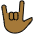 Love You Gesture Medium Dark Skin Tone Emoji from OpenMoji Set