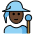 Mage Dark Skin Tone Emoji from OpenMoji Set