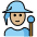 Mage Medium Light Skin Tone Emoji from OpenMoji Set