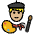 Man Artist Medium Light Skin Tone Emoji from OpenMoji Set