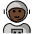 Man Astronaut Dark Skin Tone Emoji from OpenMoji Set