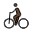 Man Biking Dark Skin Tone Emoji from OpenMoji Set