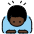 Man Bowing Dark Skin Tone Emoji from OpenMoji Set