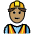 Man Construction Worker Medium Skin Tone Emoji from OpenMoji Set