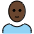 Man Dark Skin Tone Bald Emoji from OpenMoji Set