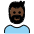 Man Dark Skin Tone Beard Emoji from OpenMoji Set