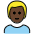 Man Dark Skin Tone Blond Hair Emoji from OpenMoji Set