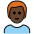 Man Dark Skin Tone Red Hair Emoji from OpenMoji Set