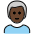 Man Dark Skin Tone White Hair Emoji from OpenMoji Set