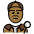 Man Detective Medium Dark Skin Tone Emoji from OpenMoji Set