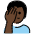 Man Facepalming Dark Skin Tone Emoji from OpenMoji Set