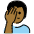 Man Facepalming Medium Dark Skin Tone Emoji from OpenMoji Set