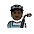 Man Factory Worker Dark Skin Tone Emoji from OpenMoji Set