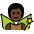 Man Fairy Dark Skin Tone Emoji from OpenMoji Set