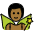 Man Fairy Medium Dark Skin Tone Emoji from OpenMoji Set