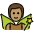 Man Fairy Medium Skin Tone Emoji from OpenMoji Set