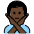Man Gesturing No Dark Skin Tone Emoji from OpenMoji Set