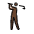 Man Golfing Dark Skin Tone Emoji from OpenMoji Set