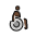 Man In Manual Wheelchair Dark Skin Tone Emoji from OpenMoji Set