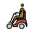 Man In Motorized Wheelchair Medium Dark Skin Tone Emoji from OpenMoji Set