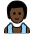 Man In Steamy Room Dark Skin Tone Emoji from OpenMoji Set