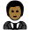 Man In Tuxedo Medium Dark Skin Tone Emoji from OpenMoji Set