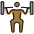 Man Lifting Weights Medium Dark Skin Tone Emoji from OpenMoji Set