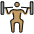 Man Lifting Weights Medium Skin Tone Emoji from OpenMoji Set