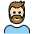 Man Light Skin Tone Beard Emoji from OpenMoji Set