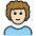 Man Light Skin Tone Curly Hair Emoji from OpenMoji Set