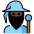 Man Mage Dark Skin Tone Emoji from OpenMoji Set