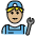 Man Mechanic Medium Light Skin Tone Emoji from OpenMoji Set