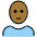 Man Medium Dark Skin Tone Bald Emoji from OpenMoji Set