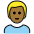 Man Medium Dark Skin Tone Blond Hair Emoji from OpenMoji Set